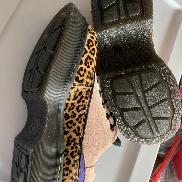 Doc Martens Buzz 5-Eye Leopard and Suede Size US 9L - Picture 5 of 6